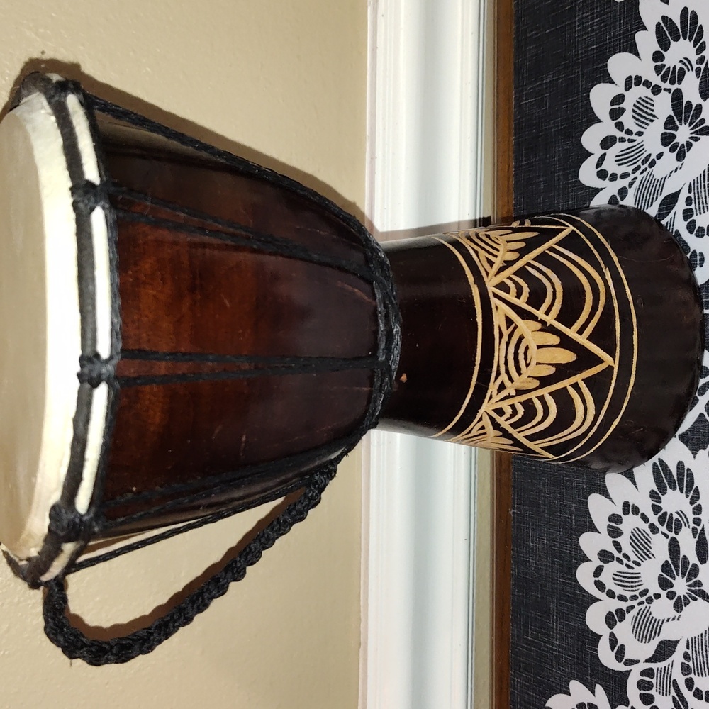 Handcrafted Brown Djembe Drum - Picture 3 of 6